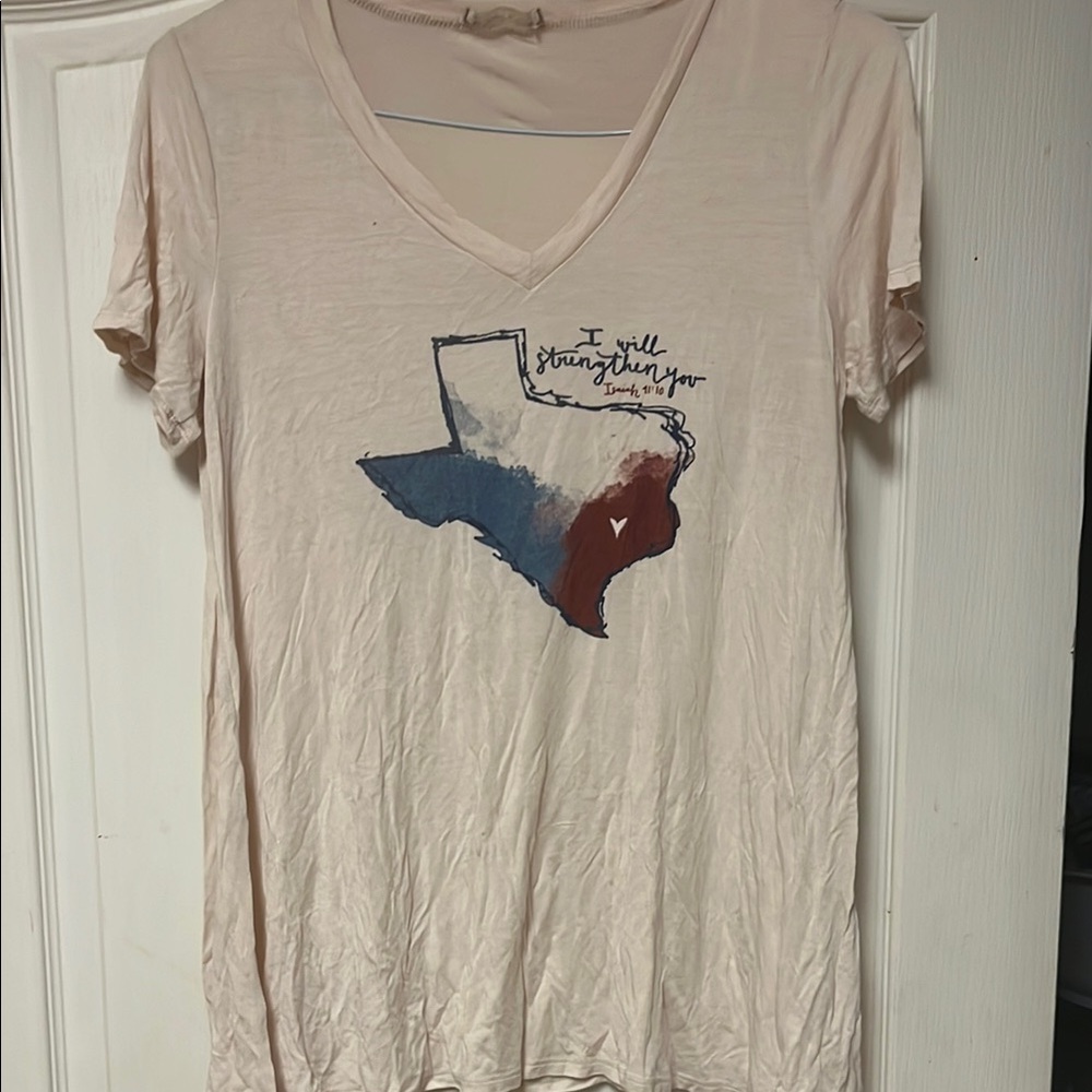 Women's Cream Graphic T-Shirt for Texas
